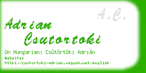 adrian csutortoki business card